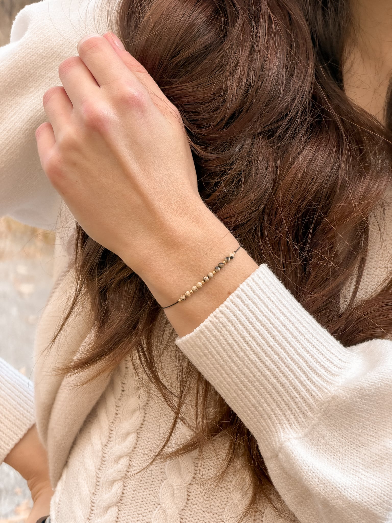 Bransoletka z Jaspis dalmatyński - Bransoletka Równowaga - energetyczna bransoletka z kamieni naturalnych